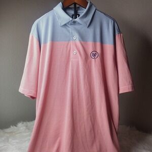 FJ‎ Footjoy Polo Mens L Red White Blue Patriotic Golf Performance 4th July